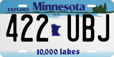 MN license plate 422UBJ