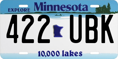 MN license plate 422UBK