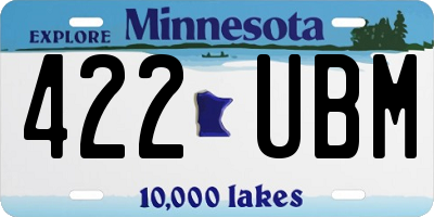 MN license plate 422UBM