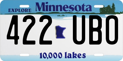 MN license plate 422UBO