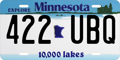 MN license plate 422UBQ