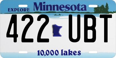 MN license plate 422UBT