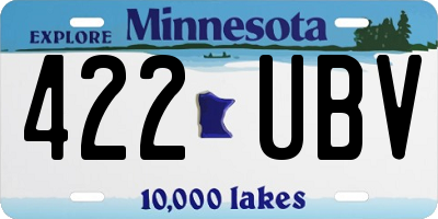 MN license plate 422UBV