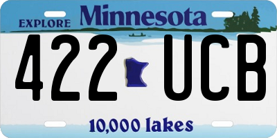 MN license plate 422UCB