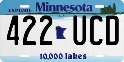MN license plate 422UCD