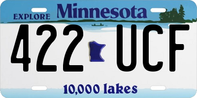 MN license plate 422UCF