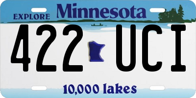 MN license plate 422UCI