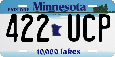 MN license plate 422UCP