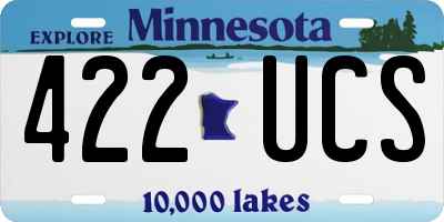 MN license plate 422UCS