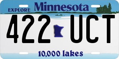 MN license plate 422UCT