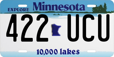 MN license plate 422UCU