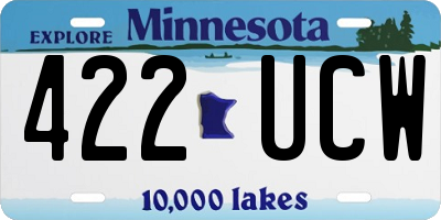 MN license plate 422UCW