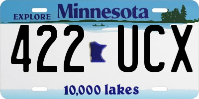 MN license plate 422UCX