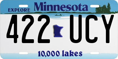 MN license plate 422UCY