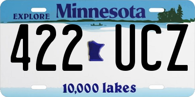 MN license plate 422UCZ