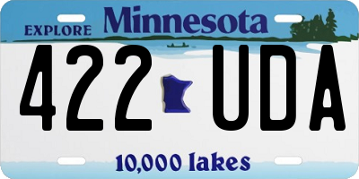 MN license plate 422UDA