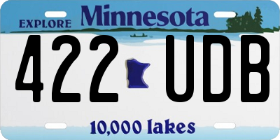 MN license plate 422UDB