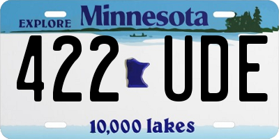MN license plate 422UDE