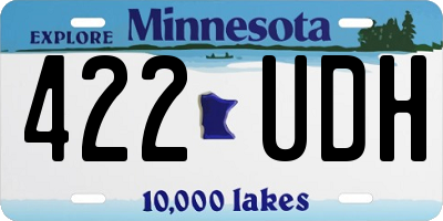 MN license plate 422UDH