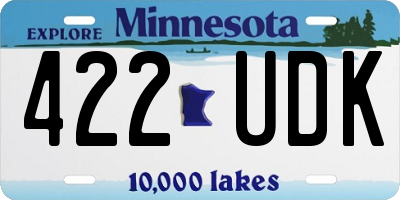 MN license plate 422UDK