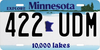 MN license plate 422UDM