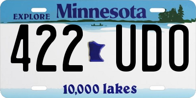 MN license plate 422UDO