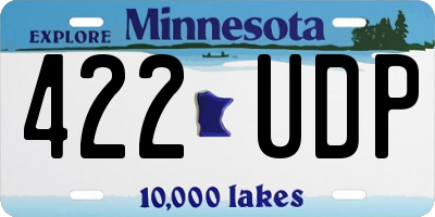 MN license plate 422UDP