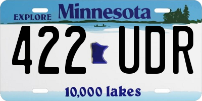 MN license plate 422UDR
