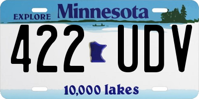 MN license plate 422UDV