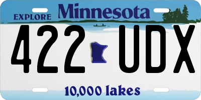 MN license plate 422UDX