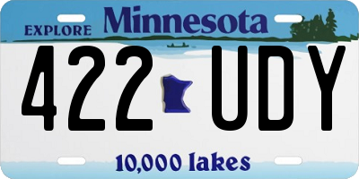 MN license plate 422UDY