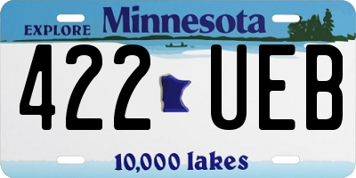 MN license plate 422UEB