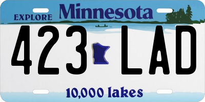 MN license plate 423LAD