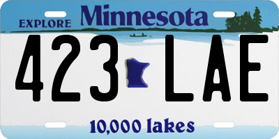 MN license plate 423LAE