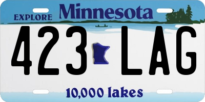 MN license plate 423LAG