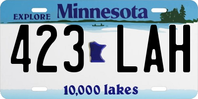 MN license plate 423LAH