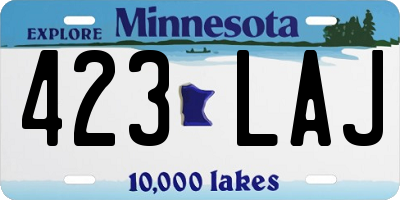 MN license plate 423LAJ