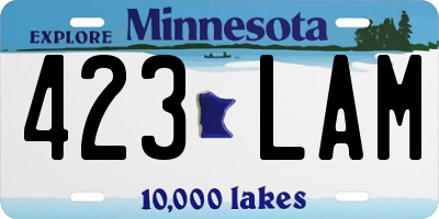 MN license plate 423LAM