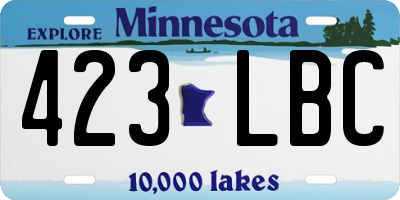MN license plate 423LBC