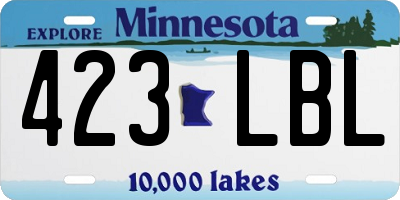 MN license plate 423LBL