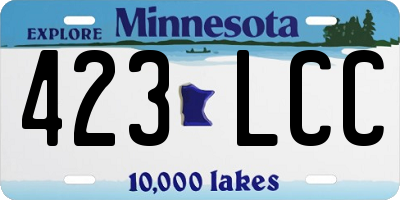 MN license plate 423LCC