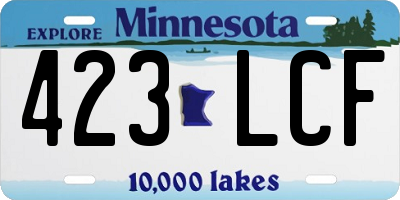 MN license plate 423LCF