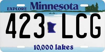 MN license plate 423LCG