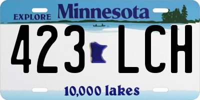 MN license plate 423LCH