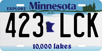MN license plate 423LCK