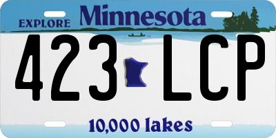 MN license plate 423LCP