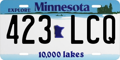 MN license plate 423LCQ