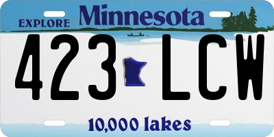 MN license plate 423LCW