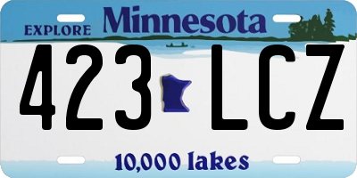 MN license plate 423LCZ