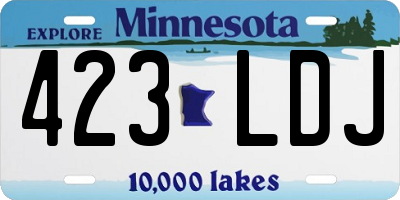 MN license plate 423LDJ